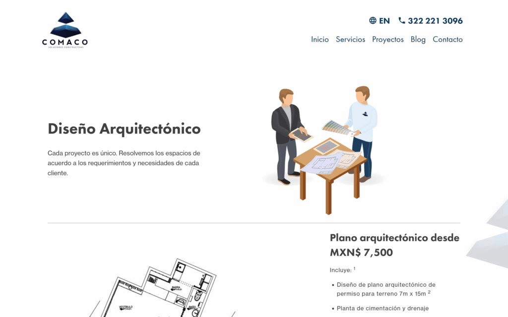 Diseño web para COMACO