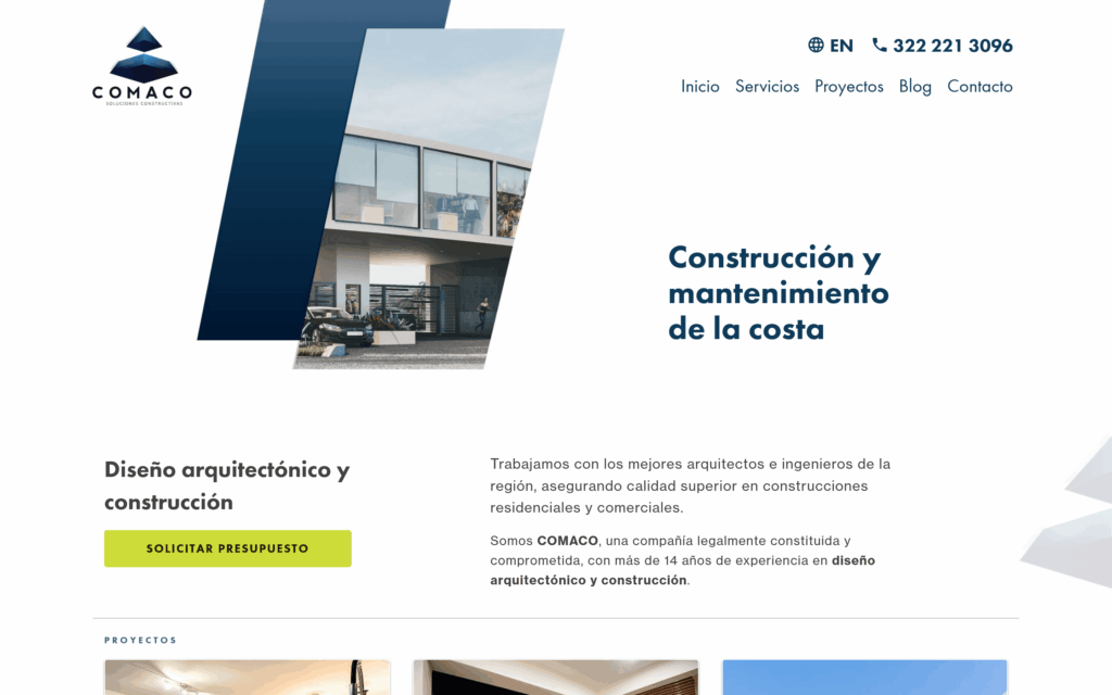 Diseño web para COMACO